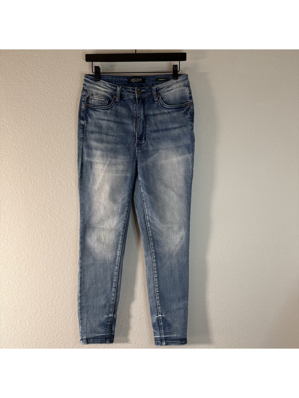 Judy Blue Women’s Skinny Jeans 9/29 High Rise Light Wash Stretch Distressed Look - Picture 2 of 12